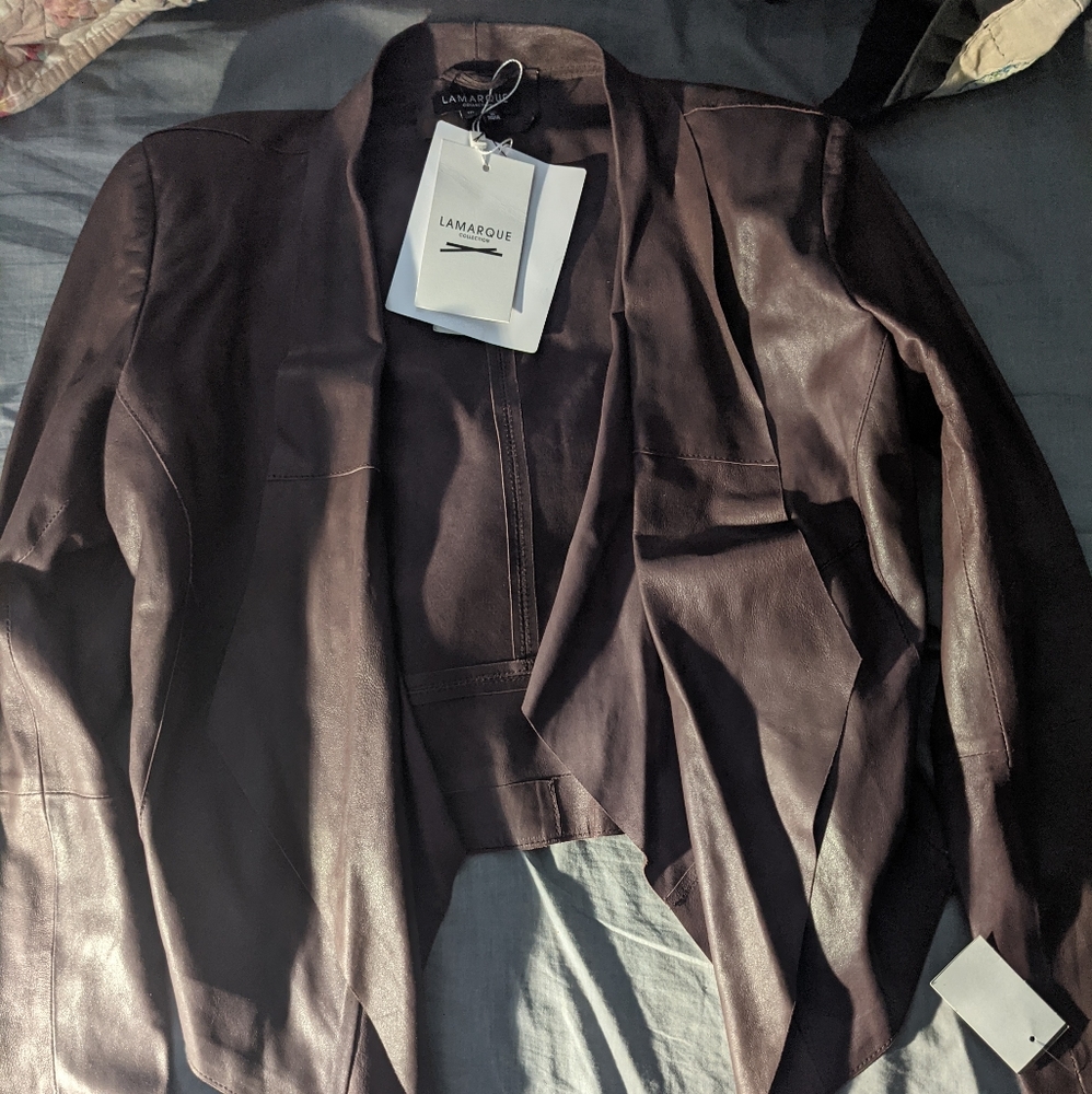 LaMarque Leather Jacket size 10 plum